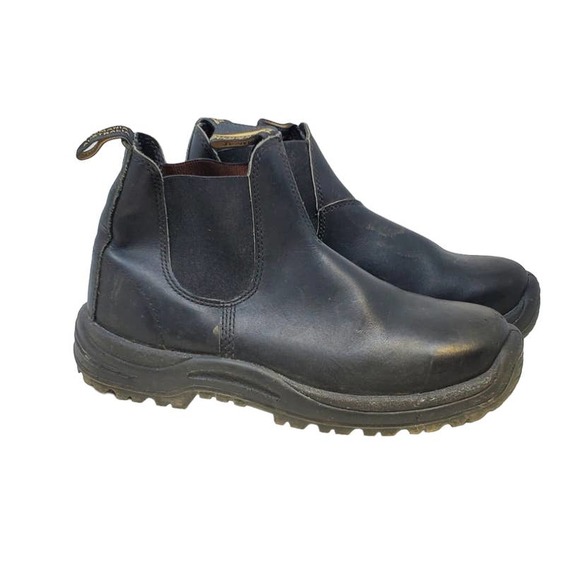 Blundstone 179 9 Work Series Steel Toe Leather Chelsea Boot Black Leather - Picture 1 of 4